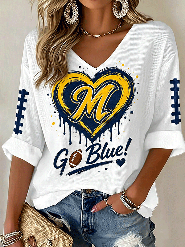 Women'S Football Casual Printed Top