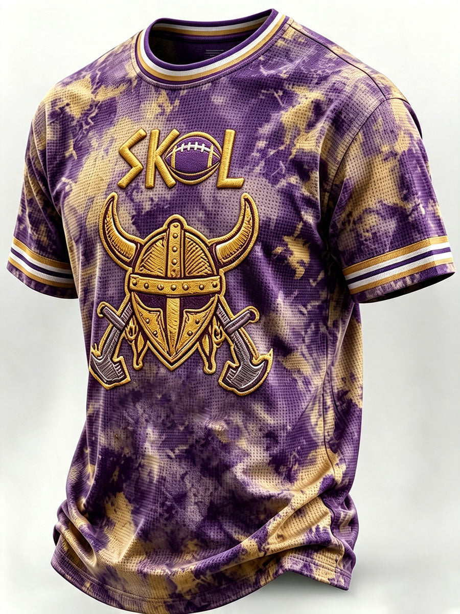 Men'S Football Print Waffle T-Shirt