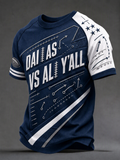 Men'S Football Fans Printed Short Sleeve T-Shirt