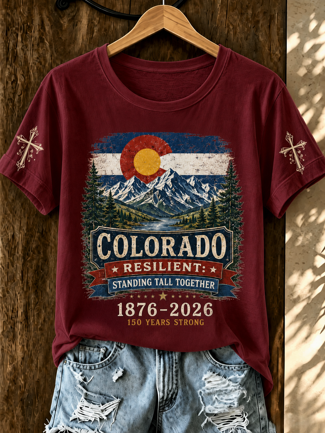 Women'S COLORADO RESILIENT: STANDING TALL TOGETHER Printed T-Shirt