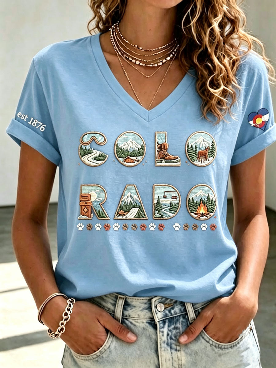 Women's Colorado 150years Anniversary Casual T-shirt