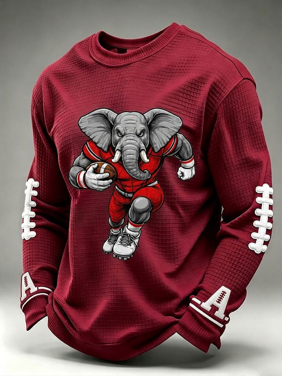 Men's Rugby Pattern Waffle T-shirt