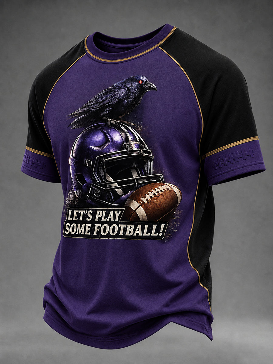 Men's Football Fan Print Casual T-shirt