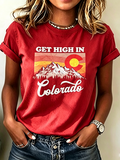 Women's Colorado 150years Anniversary Casual T-shirt