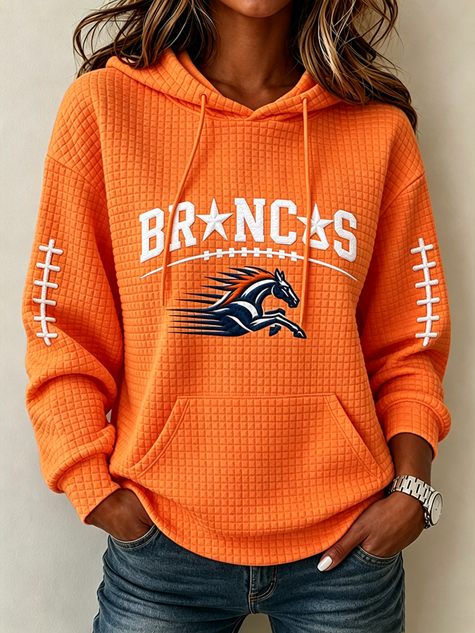 Women's Football Print Sweatshirt
