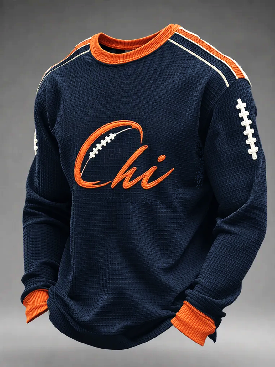 Men'S Football Printed Waffle T-Shirt