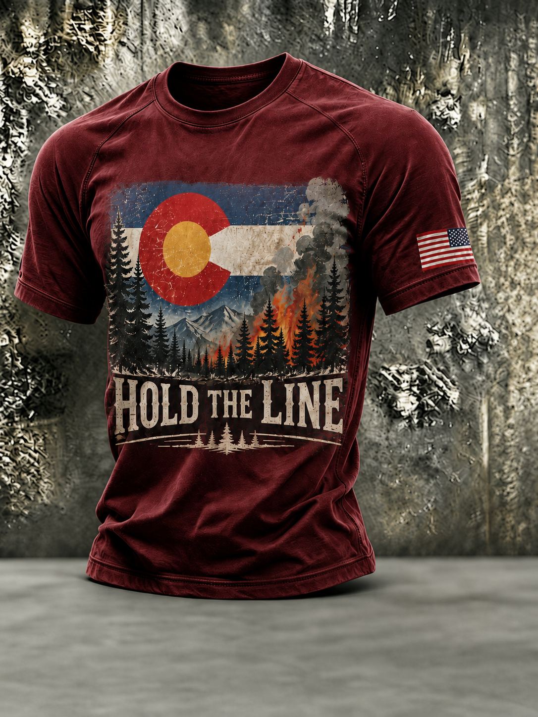 Men'S Colorado Strong: Rising From The Ashesn Printed T-Shirt