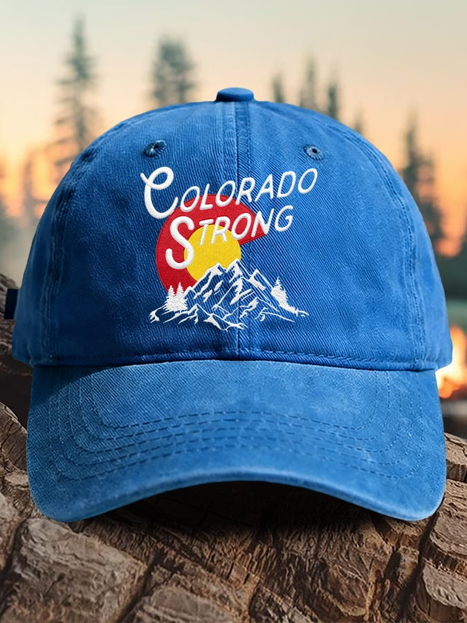 Retro Colorado Strong Colorado Wildfires Praying For The Firefighters Print Baseball Cap