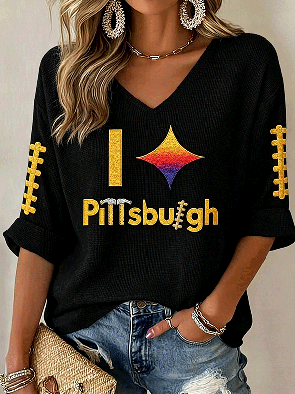 Women'S Football Casual Printed Top