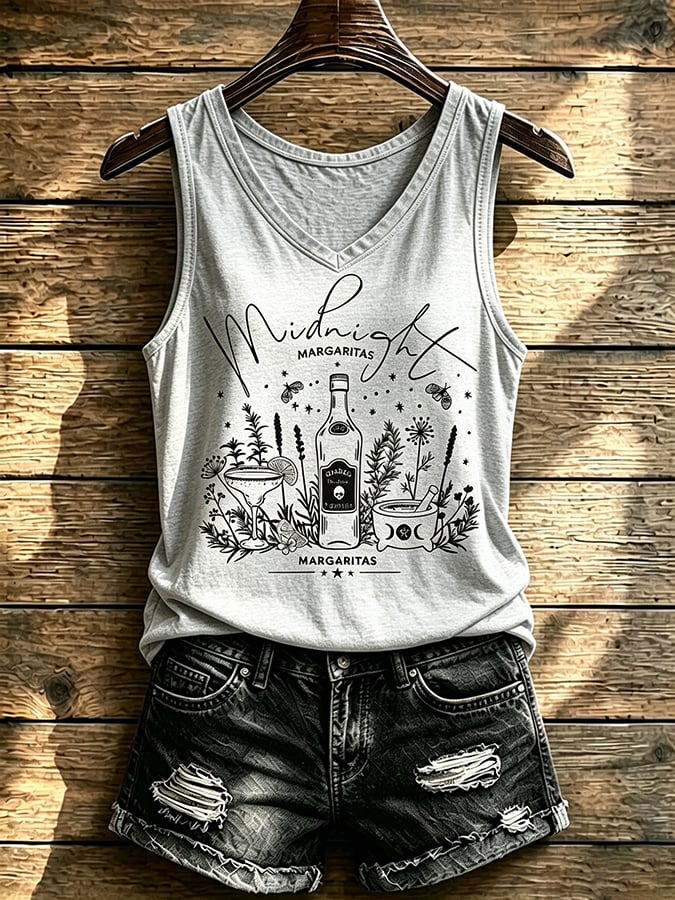 Women's Midnight Margaritas Printed Tank Top