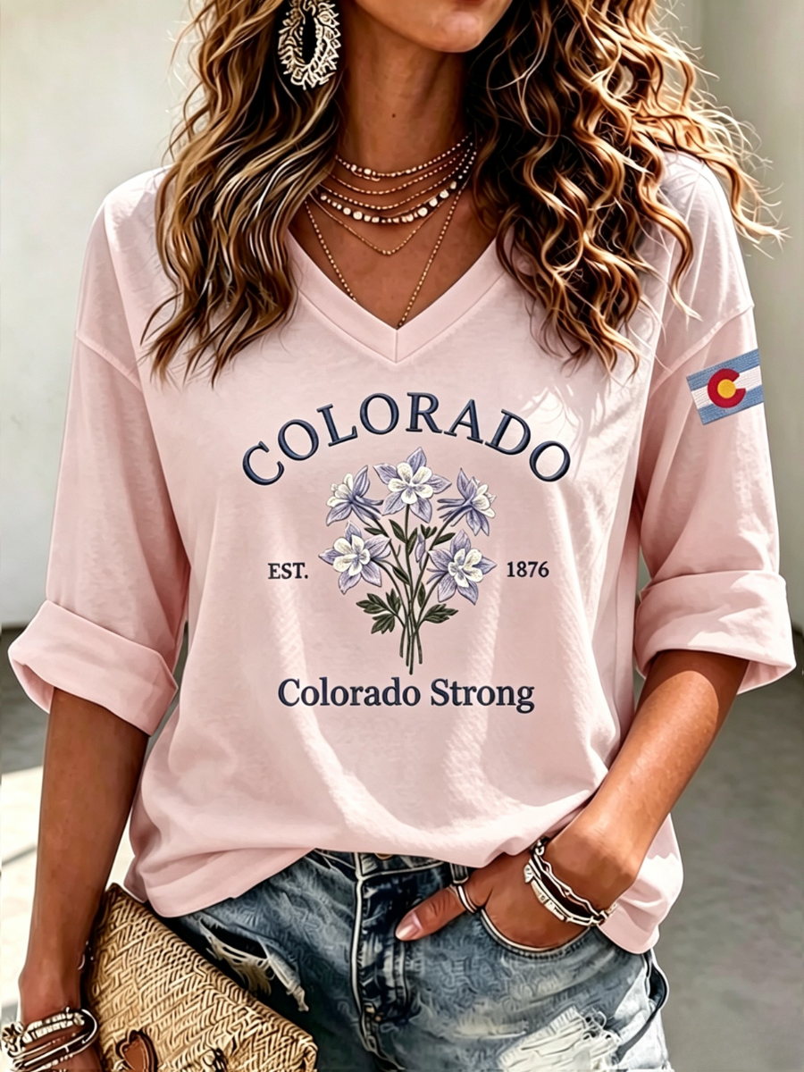 Women's Casual Colorado Strong T-shirt