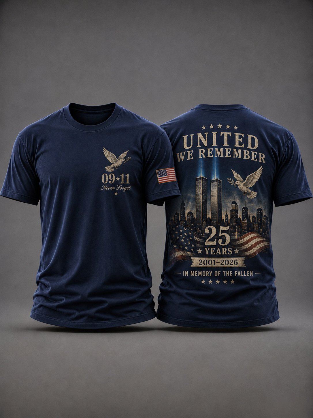 911 Memorial Casual Print T-Shirt