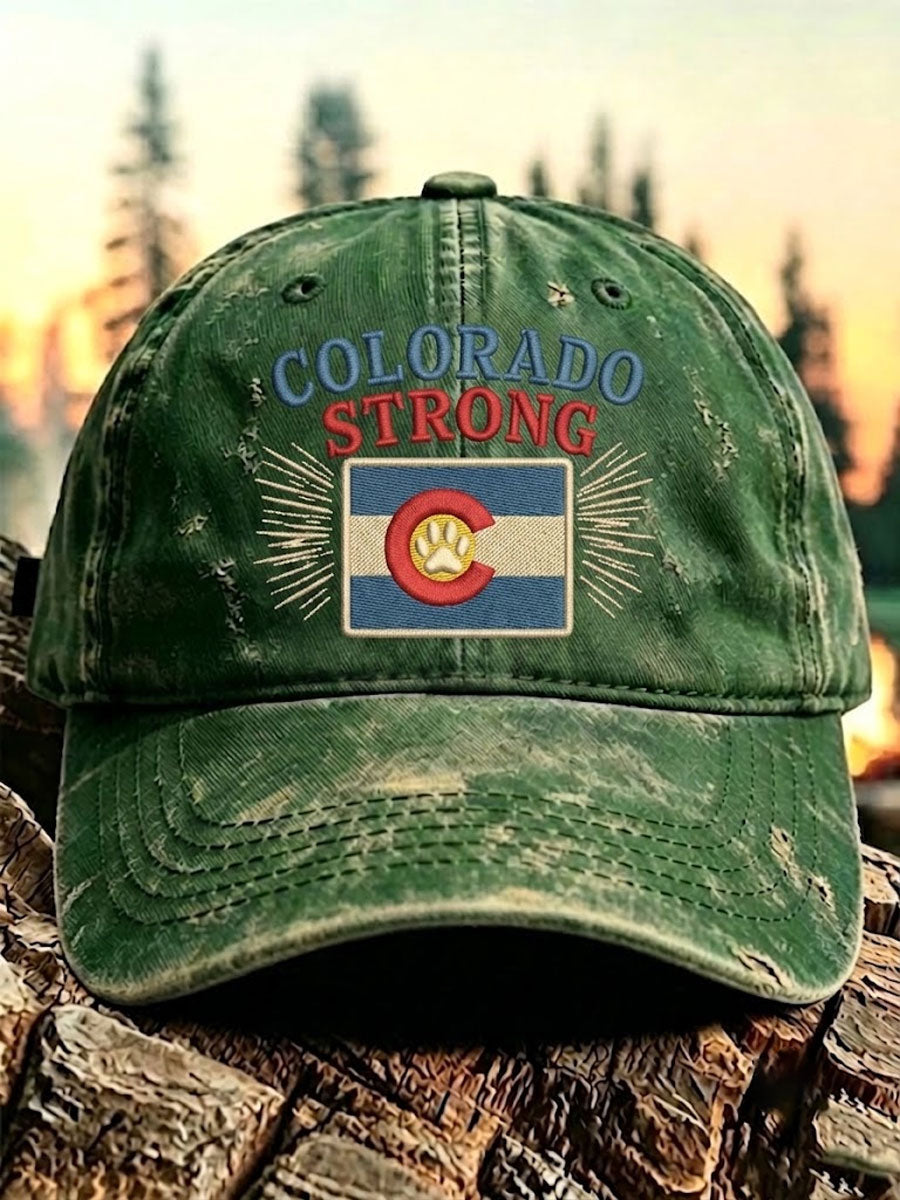 Retro Colorado Environmental Protection Print Baseball Cap