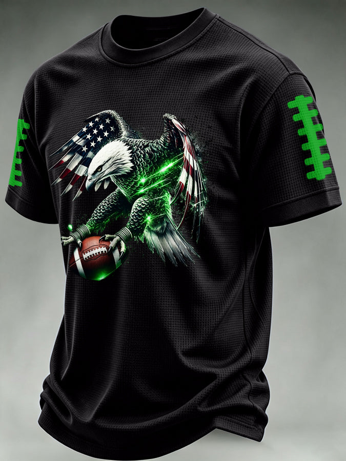 Men'S Football Print Waffle T-Shirt