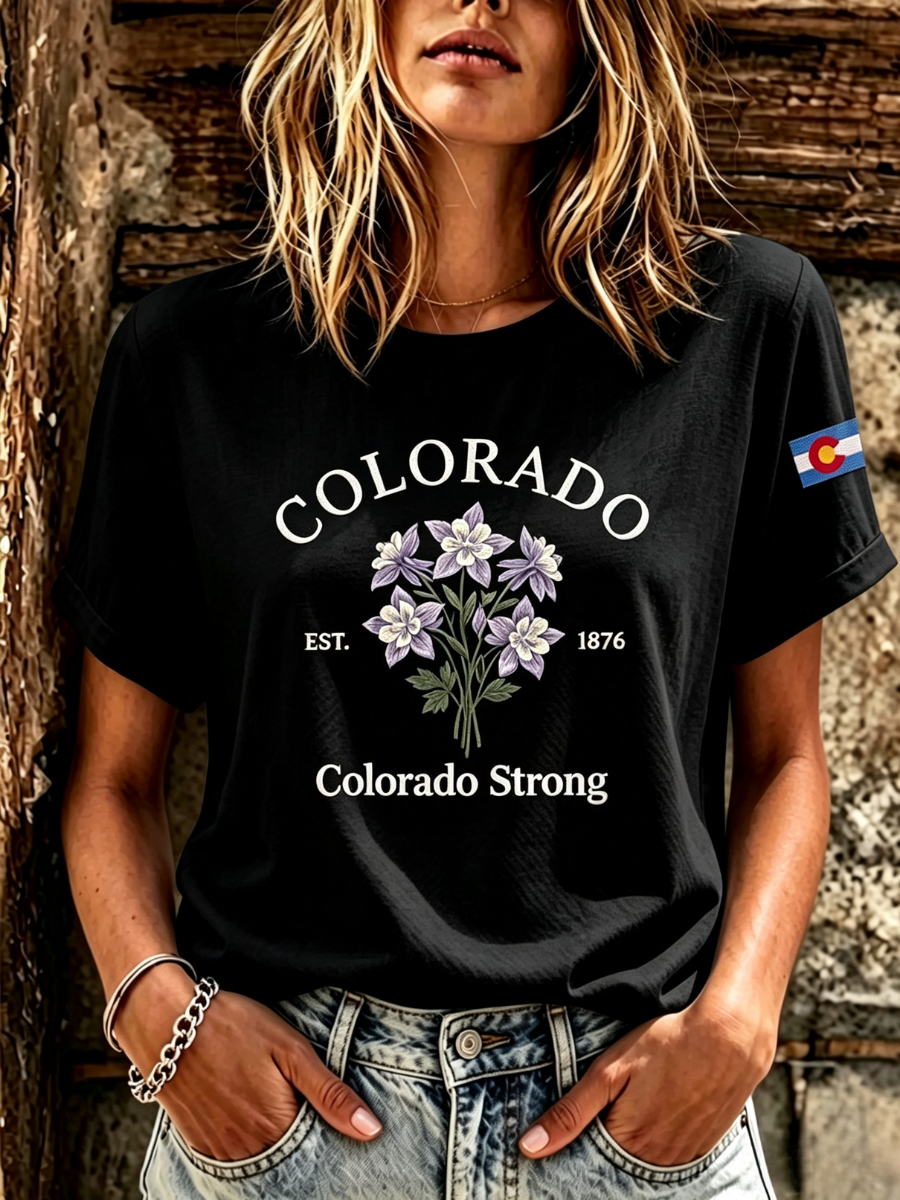 Women's Casual Colorado Strong T-shirt