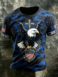 Men's Vintage 250th Anniversary Eagle Print Short-Sleeve T-Shirt
