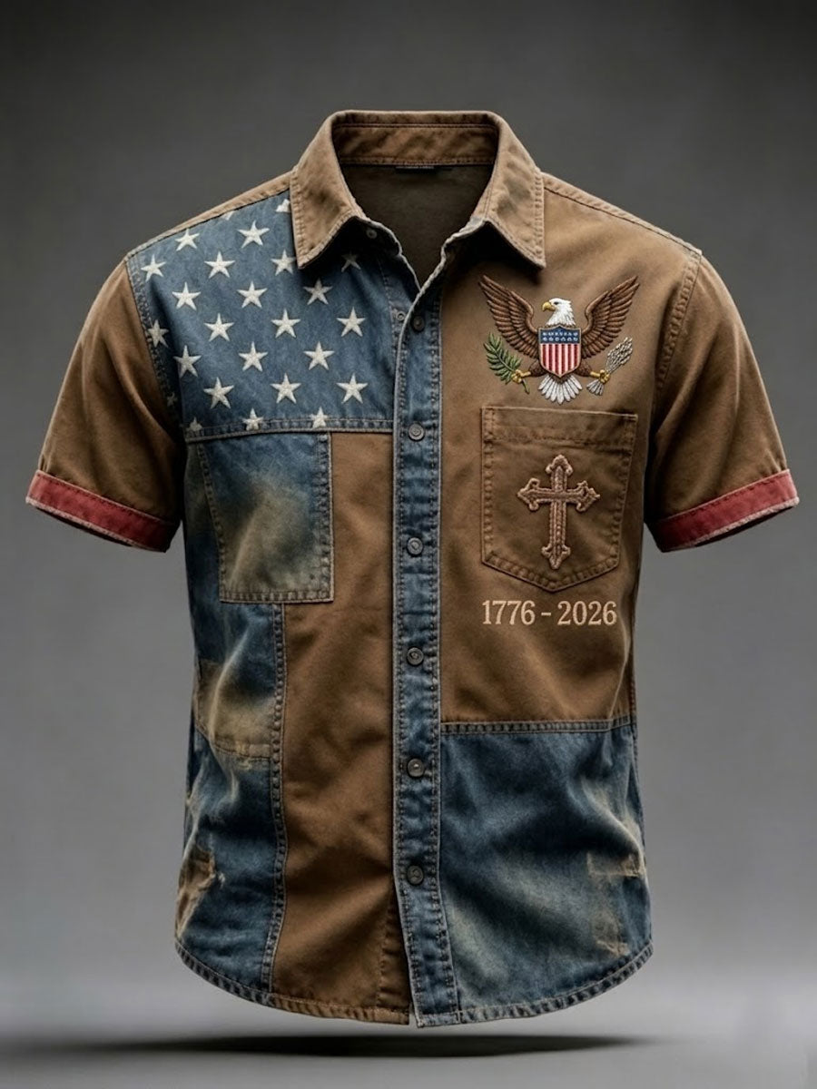 Men'S 250Th Anniversary National Print  Shirt