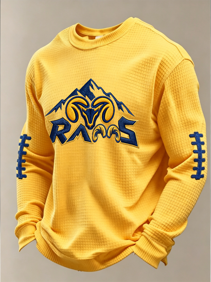 Men'S Football Printed Waffle T-Shirt