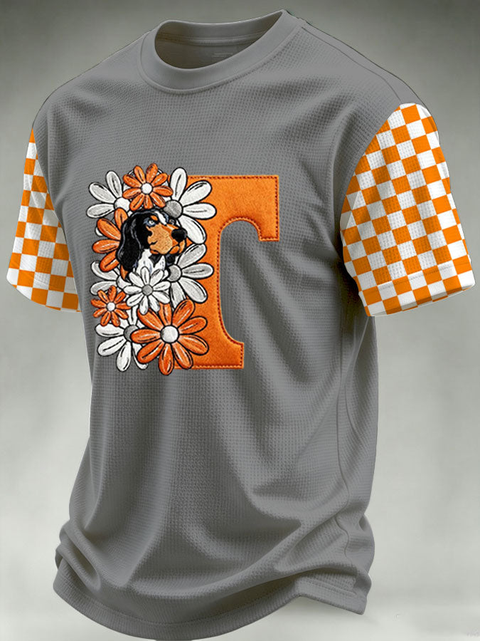 Men'S Football Print Waffle T-Shirt