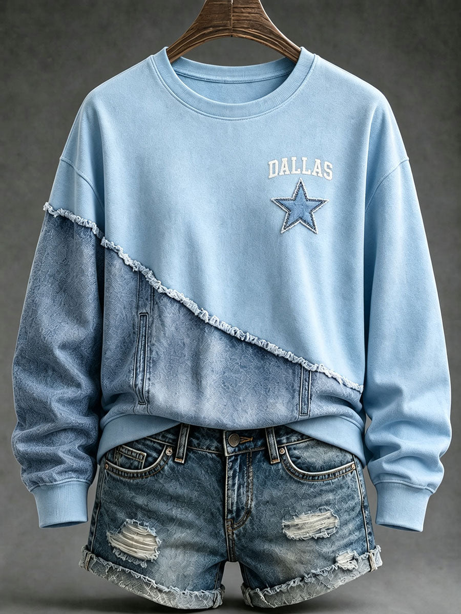 Women's Game Day Football Graphic Casual Sweatshirt