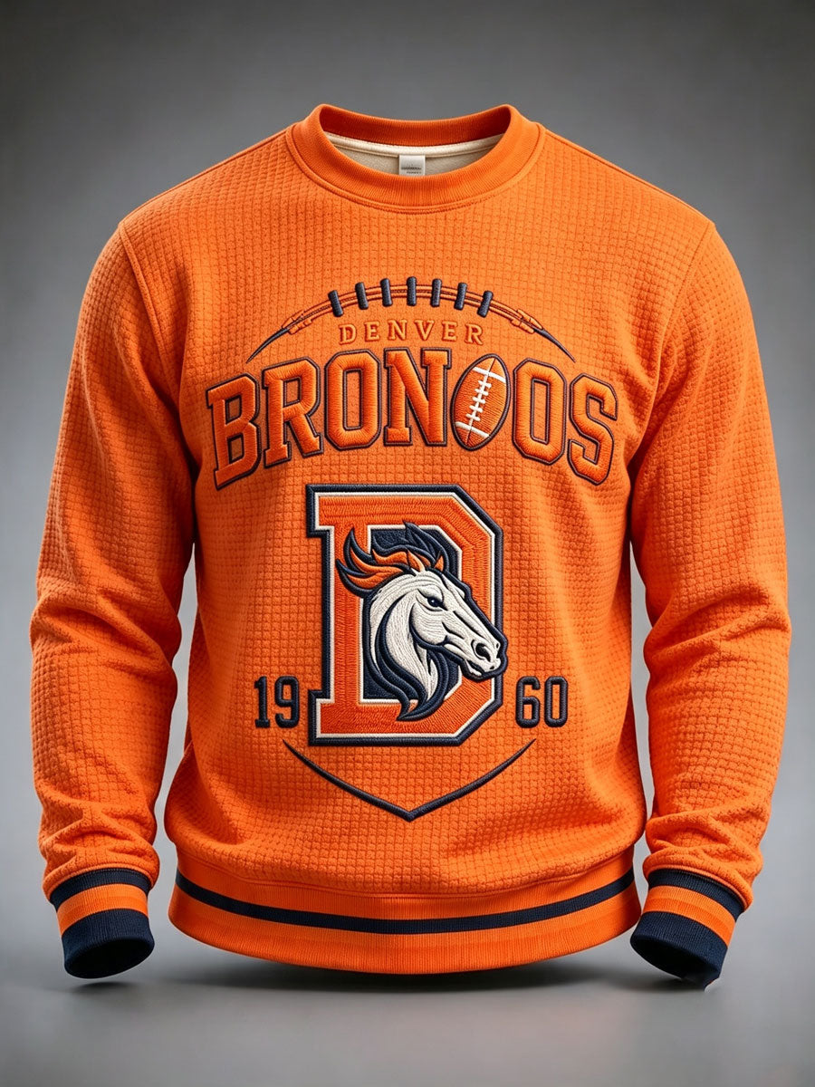 Men'S Football Fan Waffle Long Sleeved Top