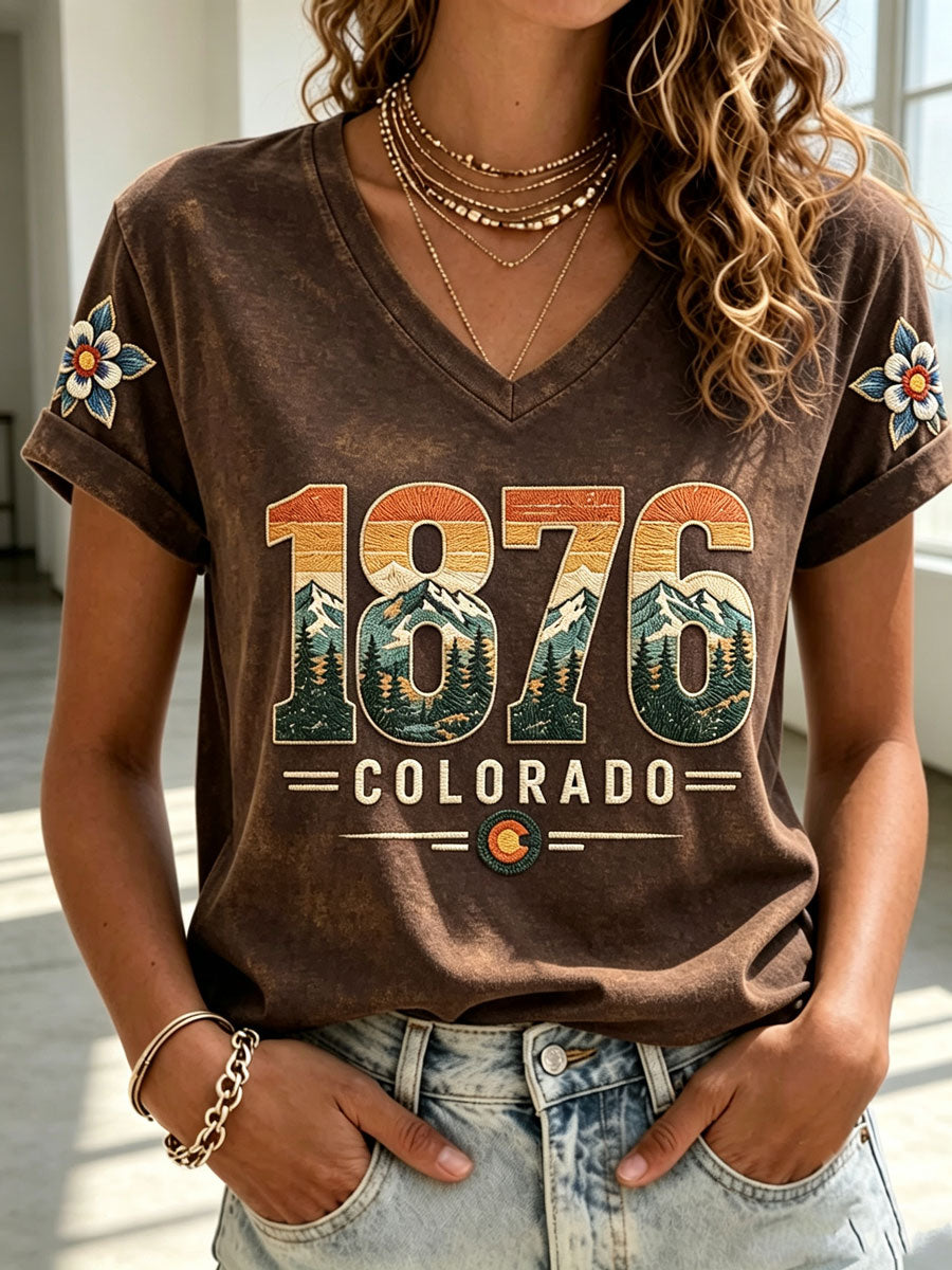 Women's Colorado 150years Anniversary Casual T-shirt