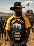 Retro Buffalo Soldier Art Print Men's Casual T-Shirt