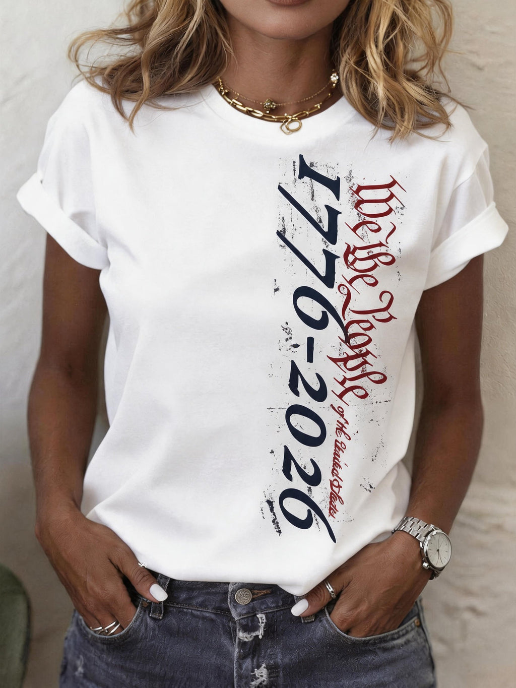 Women's U.S. 250th Anniversary Crew Neck Short-Sleeve T-Shirt
