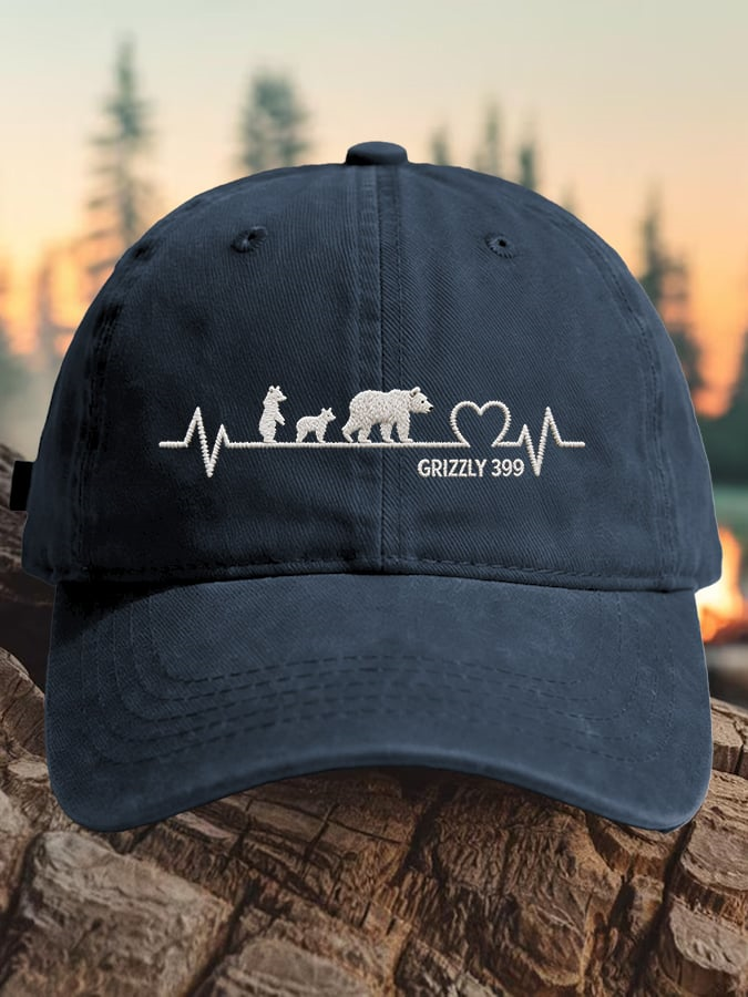 Retro Queen Of The Tetons Grizzly 399 Print Baseball Cap