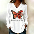 Women's Memorial Day Poppy Art Printed T-Shirt