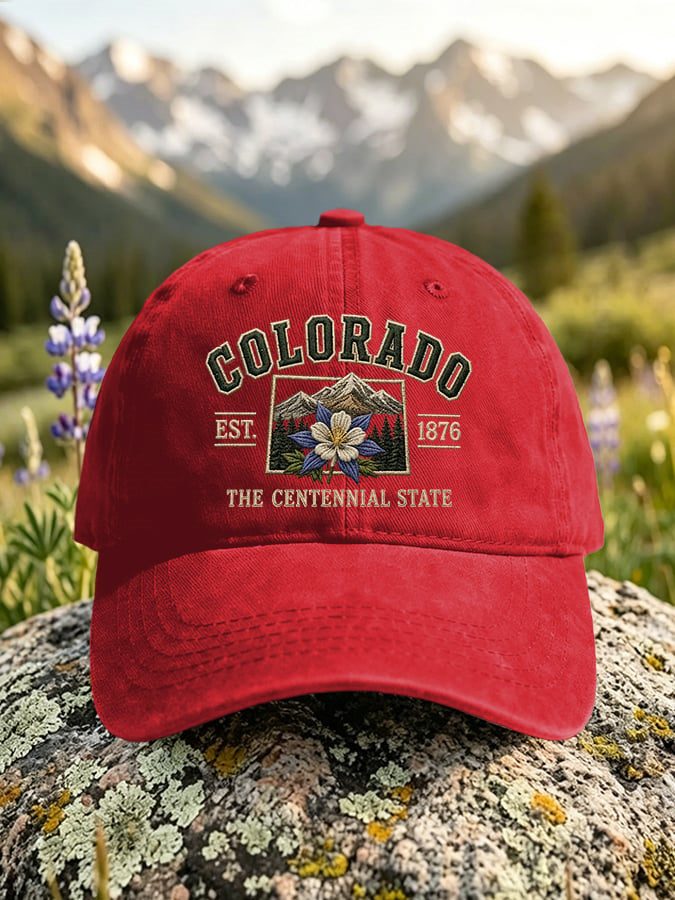 Retro Colorado Est. 1876 The Centennial State Print Baseball Cap