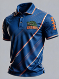 Men'S Football Pattern Retro Polo Shirt