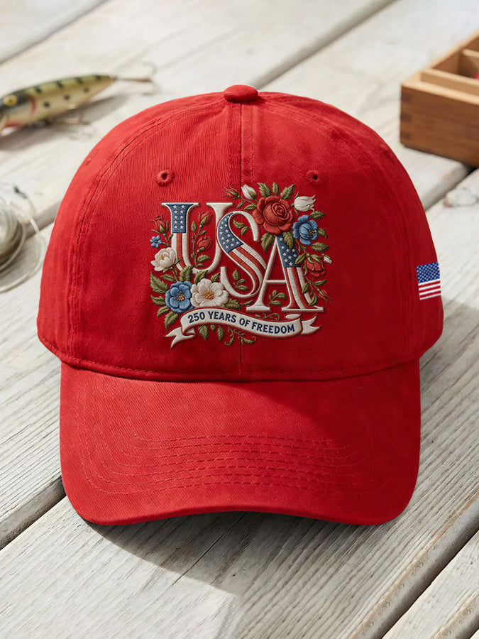 Unisex 250th anniversary Printed Washed Hat
