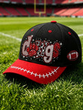 Neutral football printed casual hat