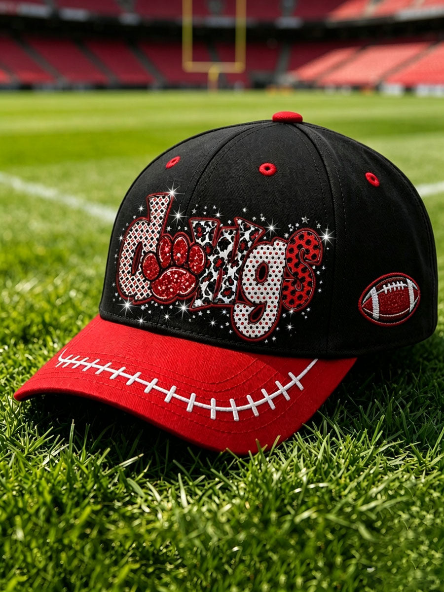 Neutral football printed casual hat