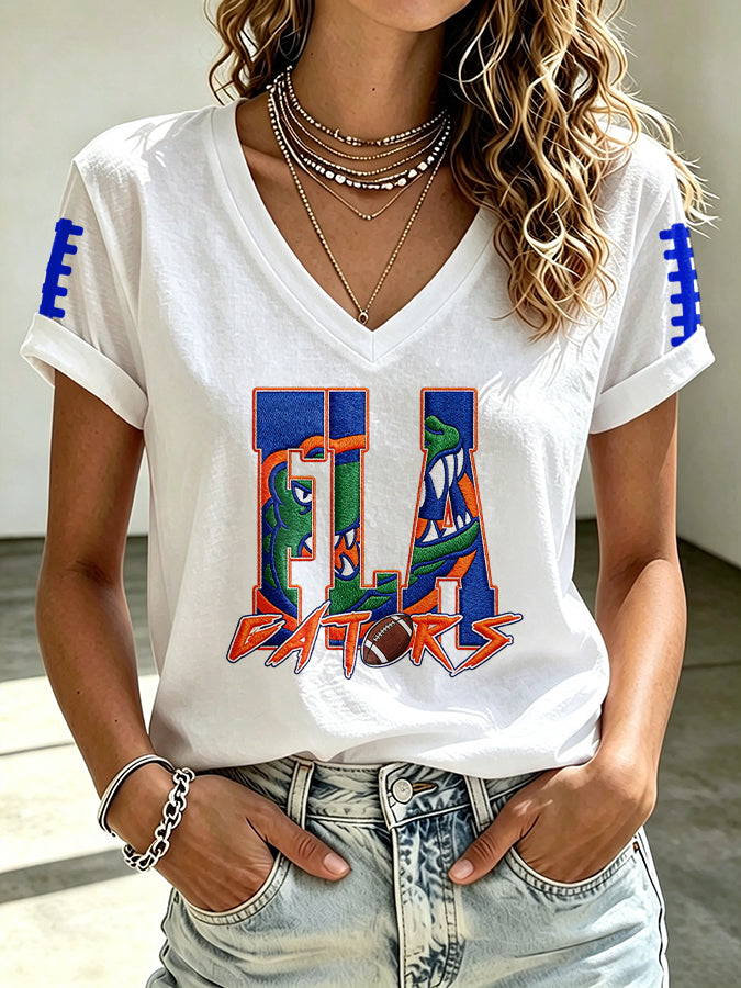Women's Football Printed Casual Sweatshirt