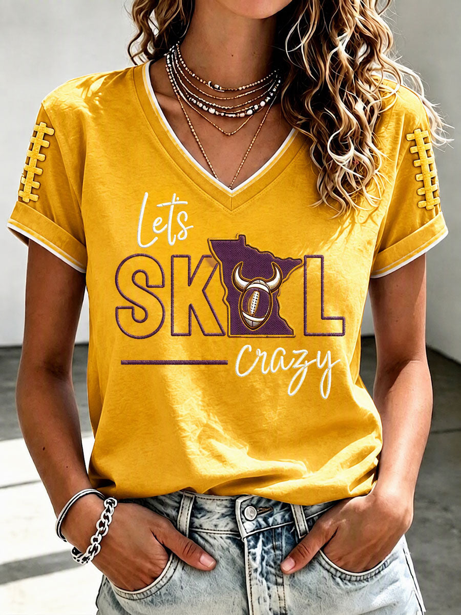 Women's Football Print Short-Sleeve T-Shirt