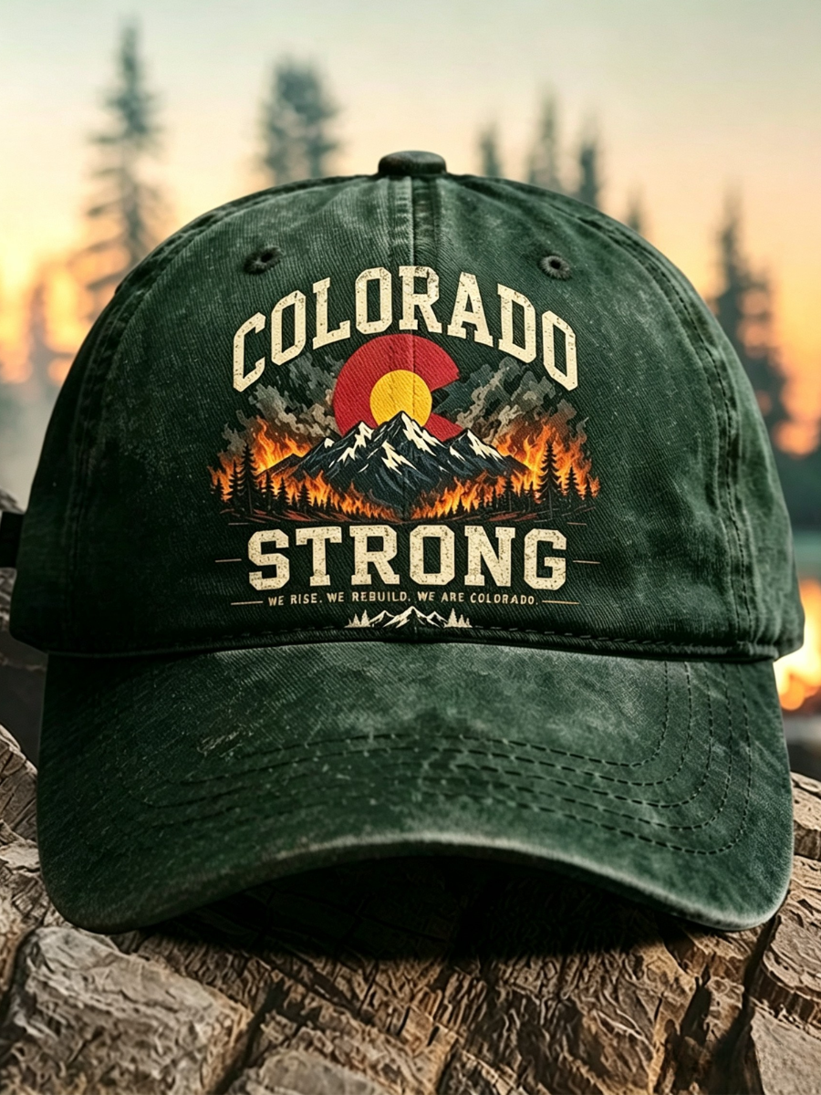 Retro Colorado Environmental Protection Print Baseball Cap