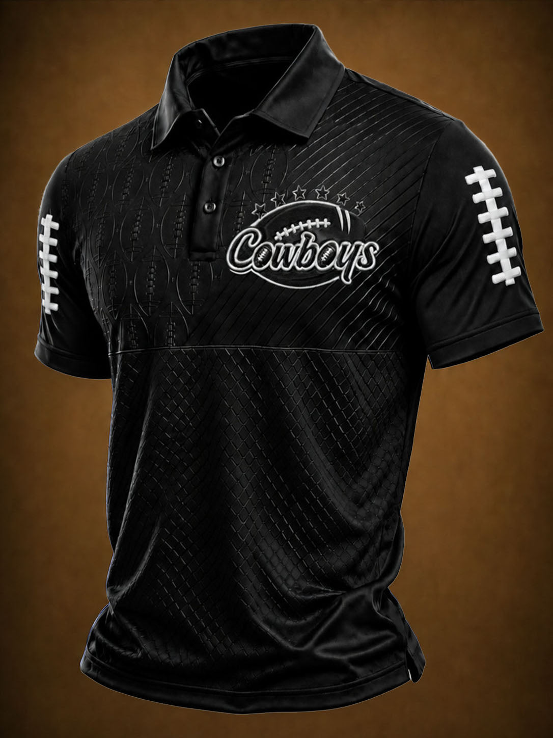 Men'S Football Printed Polo Shirt