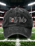 Unisex Rugby Print Washed Duckbill Cap