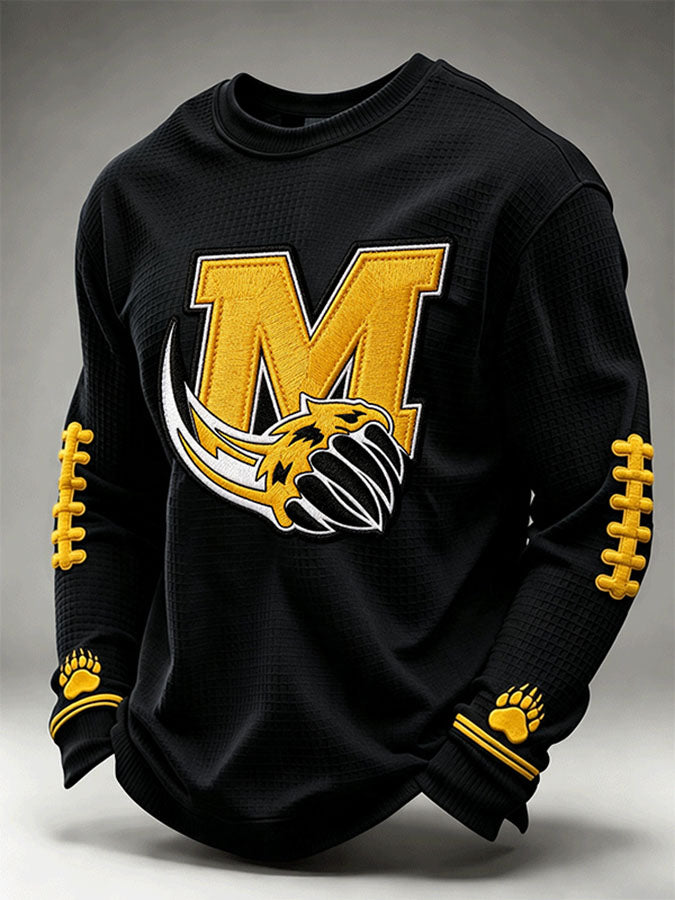 Men'S Football Enthusiast Sports Waffle Top