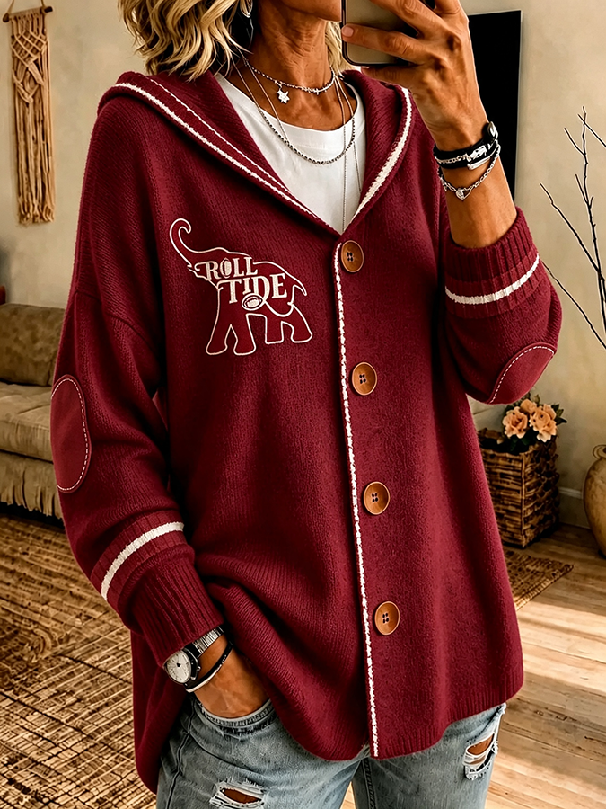 Women'S Rugby Match Long Sleeved Cardigan