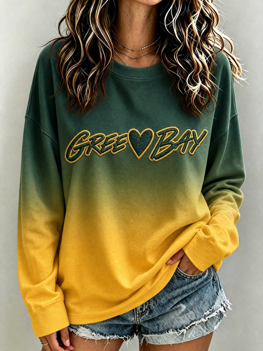 Women's Football Printed Casual Sweatshirt