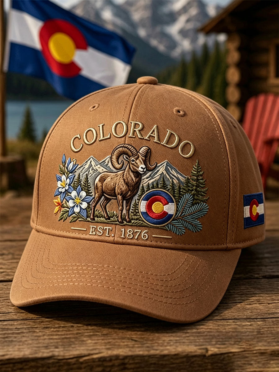 Retro Colorado Environmental Protection Print Baseball Cap