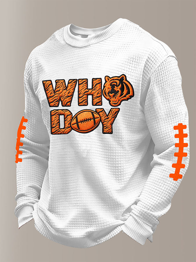 Men'S Football Printed Waffle T-Shirt