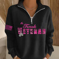 Women's Veteran Printed Casual Sweatshirt