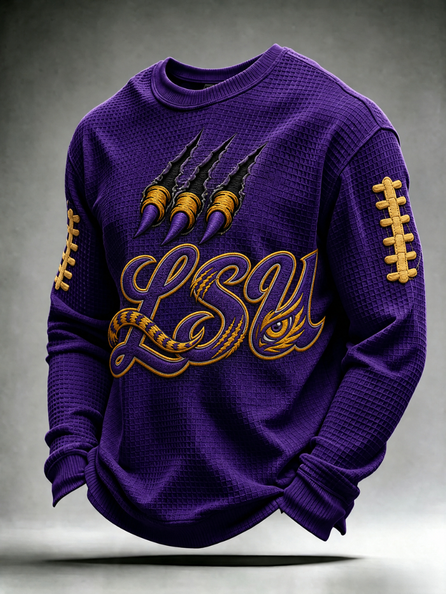 Men's Football Printed Waffle T-Shirt