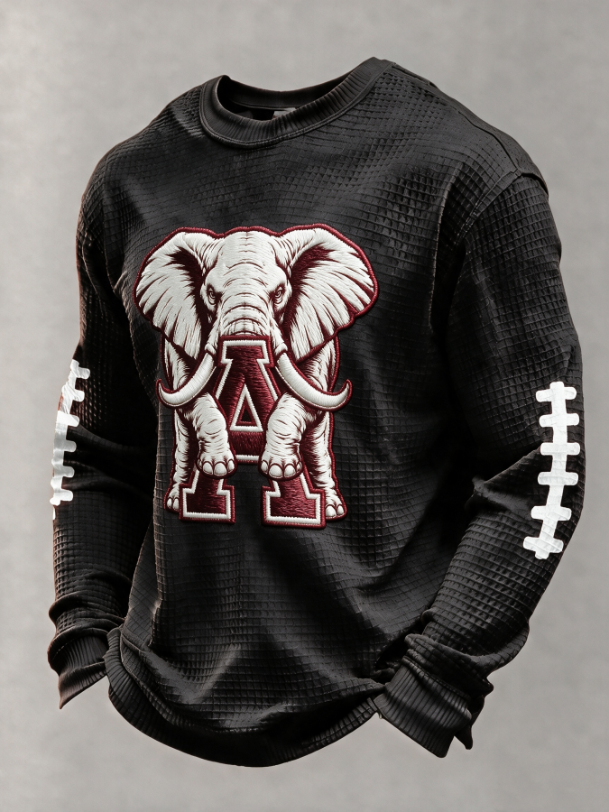 Men'S Football  Printed Waffle T-Shirt