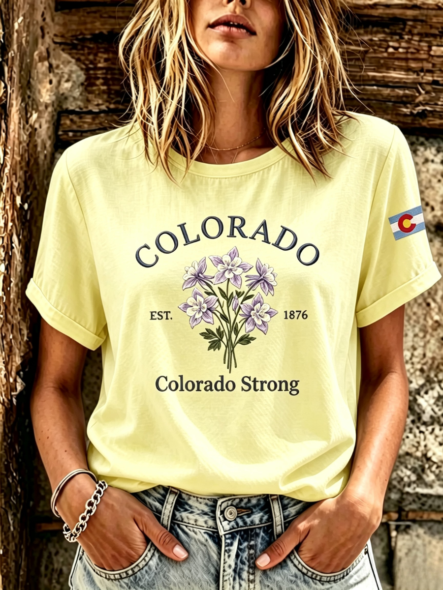 Women's Casual Colorado Strong T-shirt
