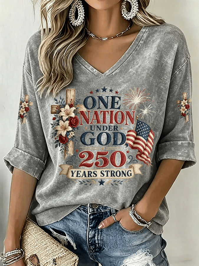 Women's America 1776-2026 Print Casual Top
